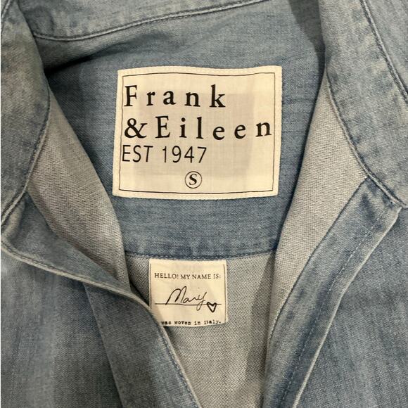 Frank & Eileen Mary Classic Shirtdress Famous Denim Classic Blue Wash Size Small - Picture 13 of 16